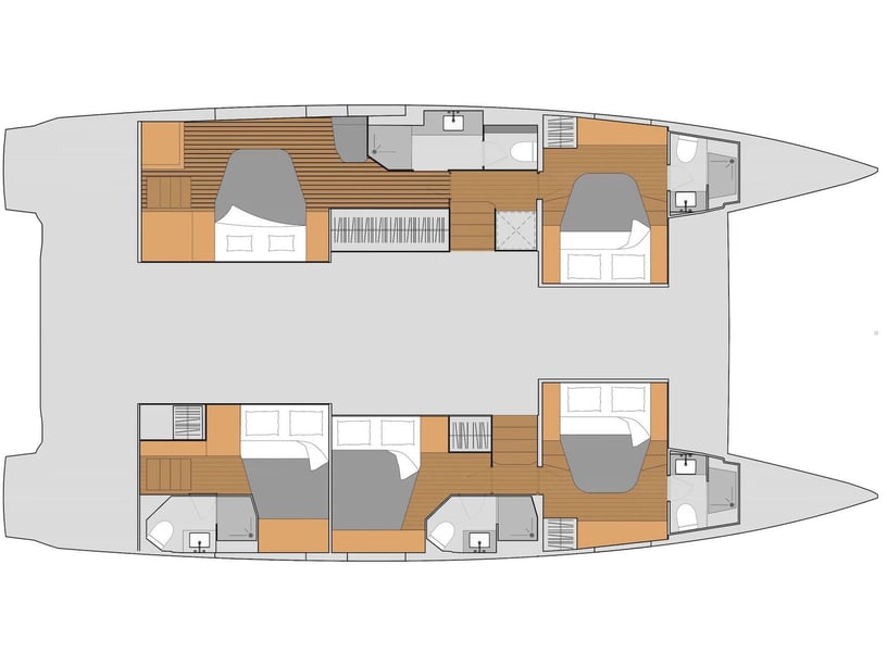 Athens Catamaran 5 cabin 10 berths 10 guests 15.54 m Listing Number: #23387 3