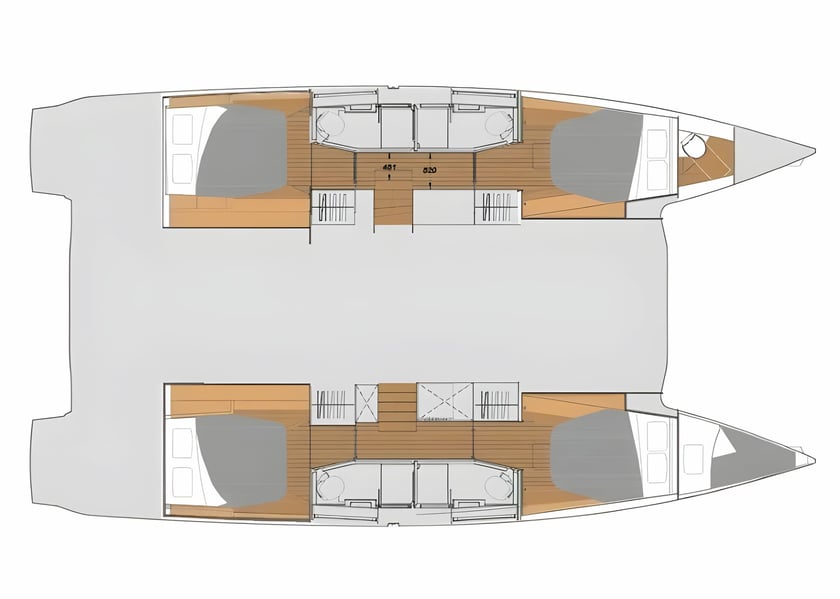 Olbia Catamarano cabina 5  cuccette 11  11  ospiti 13.45 m Numero dell'inserzione: #23456 2