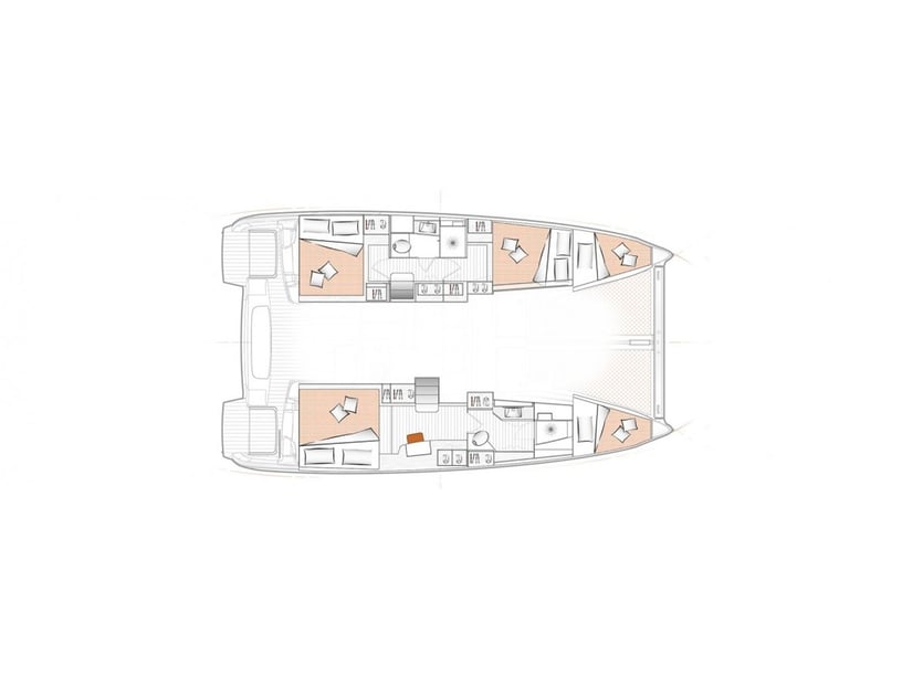 Kos Catamarán Cabina 5  8  literas 8  invitados 11.33 m Número de anuncio: #23459 3