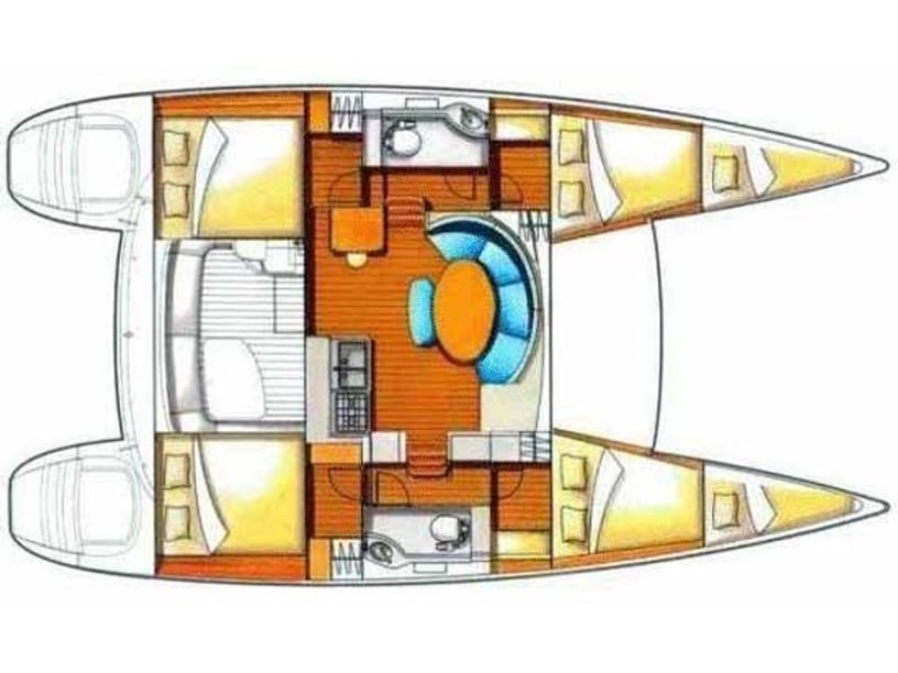 Kos Catamarán Cabina 4  8  literas 10  invitados 11.55 m Número de anuncio: #23474 2