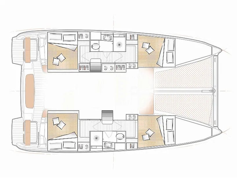 Palma de Majorque Catamaran Cabine 4  Couchettes 8  Invités 8  11.33 m Numéro de l'annonce: #23499 3