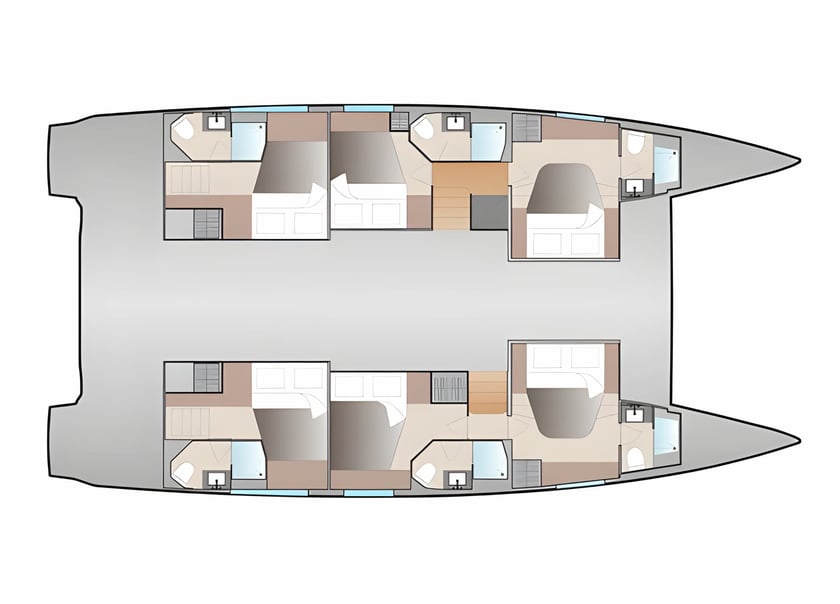 Seget Donji Catamaran 7 cabin 13 berths 13 guests 15.54 m Listing Number: #23572 2