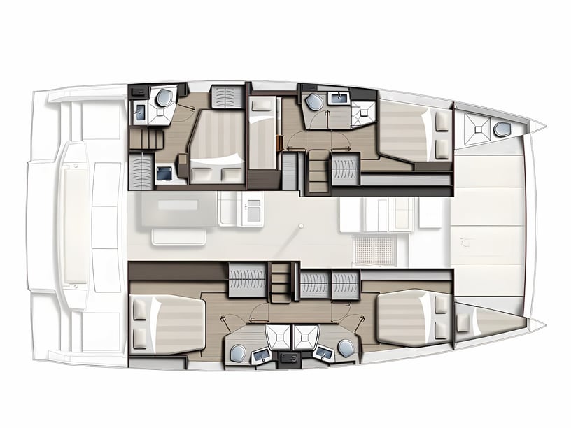 St-Mandrier-sur-Mer Catamarano cabina 6  cuccette 11  11  ospiti 14.33 m Numero dell'inserzione: #23608 2