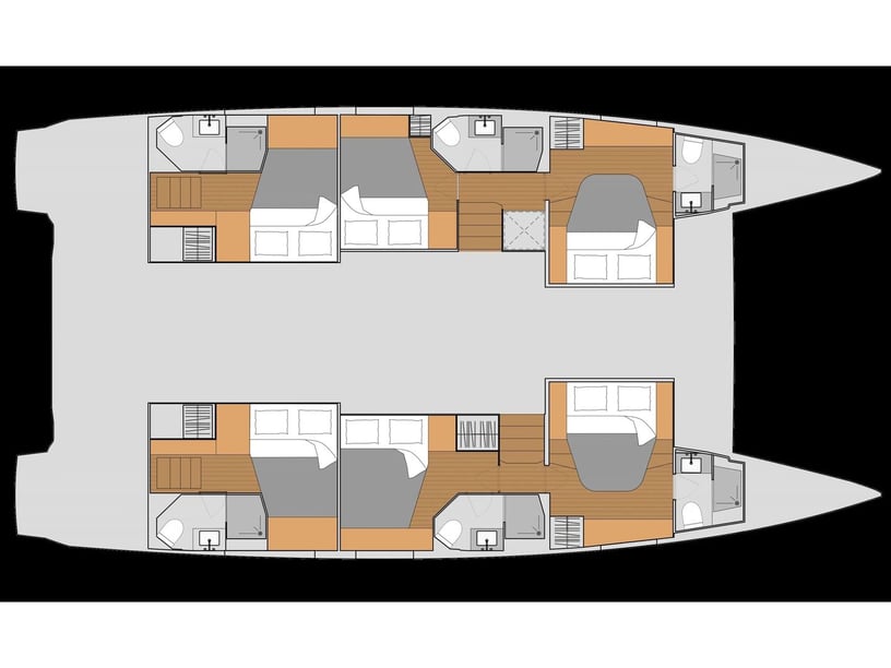 Lefkada Catamaran Cabine 8  14  slaapplaatsen 14  gasten 15.54 m Lijstnummer: #23619 3