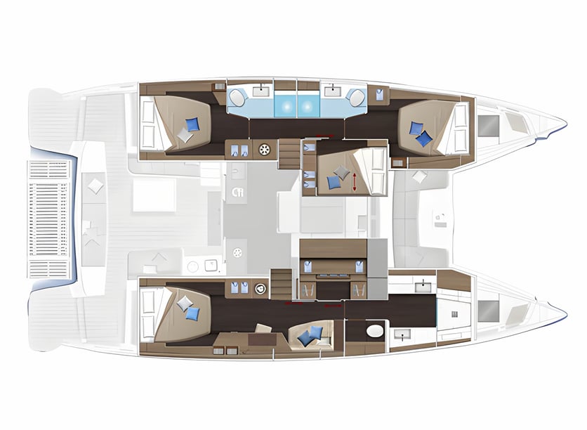 Kaštel Gomilica Catamaran Cabine 3  6  slaapplaatsen 6  gasten 15.35 m Lijstnummer: #23622 2