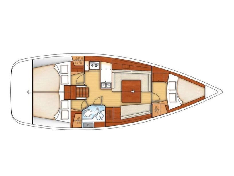 Saint-Quay-Portrieux Sailboat 3 cabin 8 berths 8 guests 11.47 m Listing Number: #23630 3