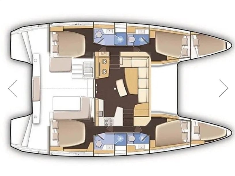 Kalamata Catamarano cabina 4  cuccette 10  12  ospiti 12.94 m Numero dell'inserzione: #23666