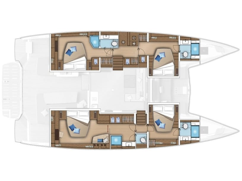 Palairos Catamarano cabina 4  cuccette 8  8  ospiti 13.96 m Numero dell'inserzione: #23726 5