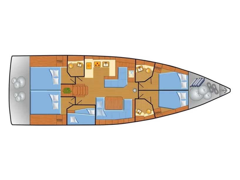 Palma de Mallorca Velero Cabina 5  12  literas 12  invitados 14.98 m Número de anuncio: #23748 3