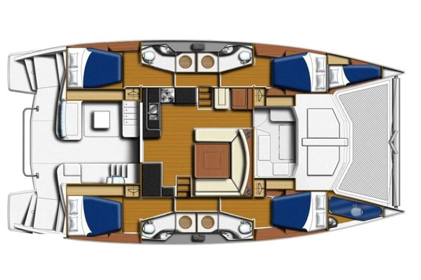 Cienfuegos Catamaran 4 cabin 10 berths 10 guests 14.75 m Listing Number: #23753 2