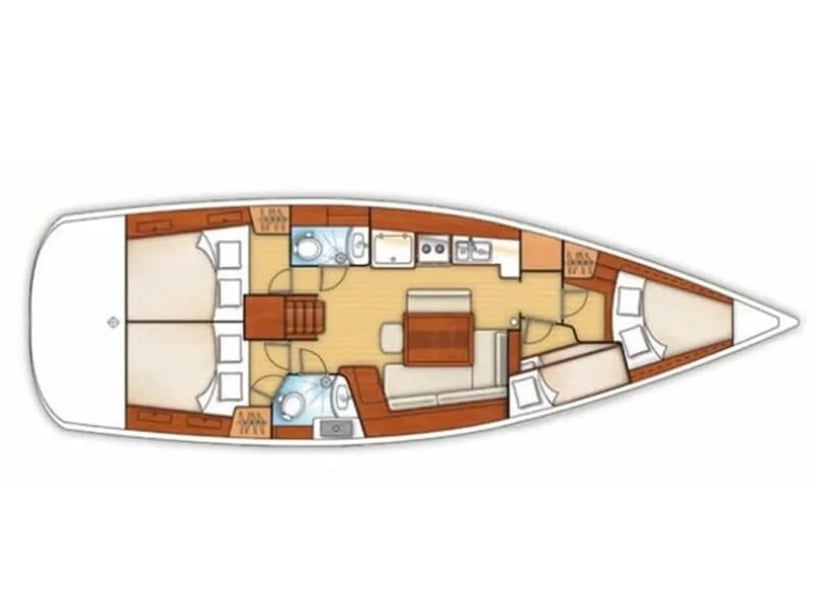 Elefsina Segelboot 3 Kabine 8 Liegeplätze 8 Gäste 13.13 m Nummer des Inserats: #23860 3