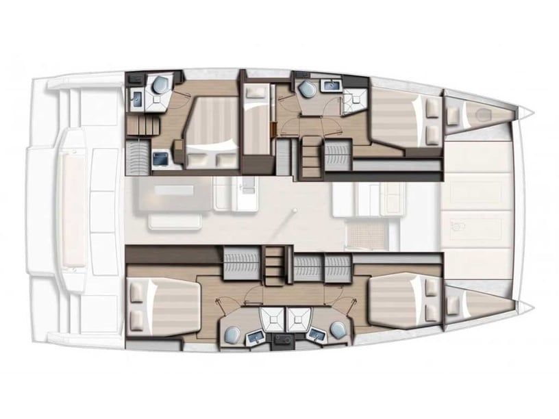 Salerne Catamaran Cabine 5  Couchettes 10  Invités 10  14.28 m Numéro de l'annonce: #23861 5