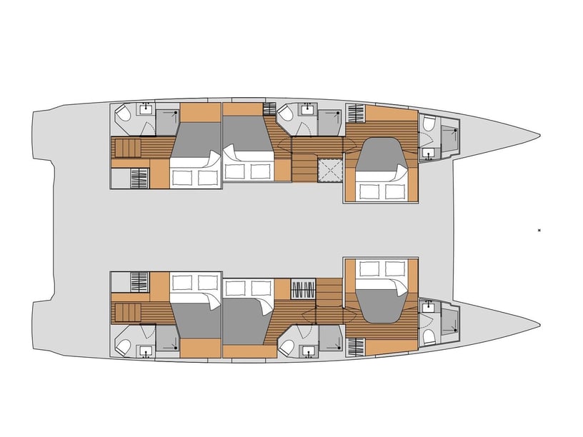 Hyeres Catamarán Cabina 6  12  literas 12  invitados 15.54 m Número de anuncio: #23867 3