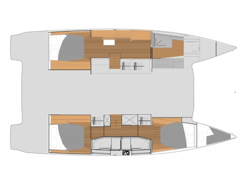 Punat Catamaran Cabine 3  6  slaapplaatsen 8  gasten 13.45 m Lijstnummer: #23934 3