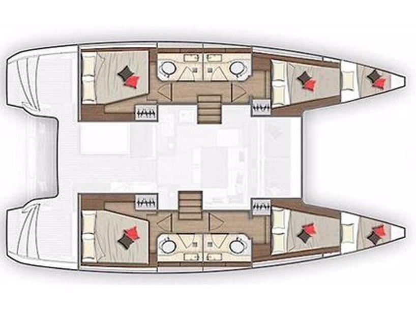 Tourlos Catamaran 6 cabin 10 berths 10 guests 11.74 m Listing Number: #24130 3