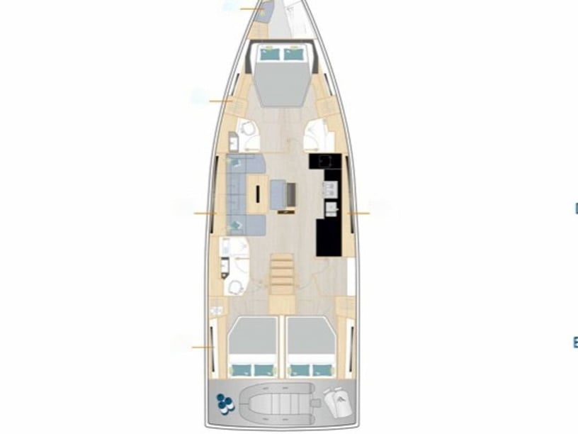 Ibiza Segelboot 4 Kabine 9 Liegeplätze 9 Gäste 15.97 m Nummer des Inserats: #24403 4