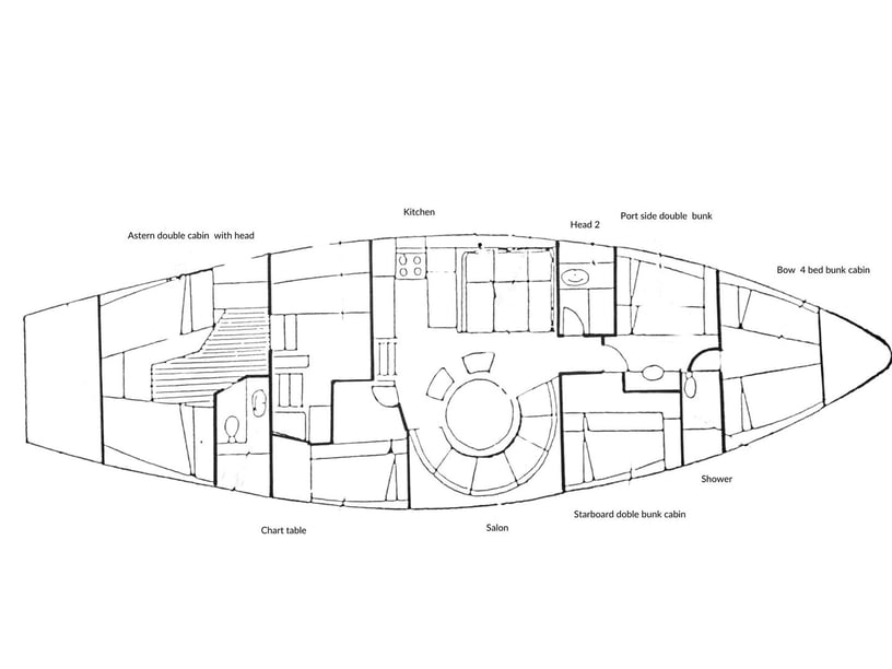 Nanny Cay Segelboot 5 Kabine 14 Liegeplätze 14 Gäste 22 m Nummer des Inserats: #24522 3