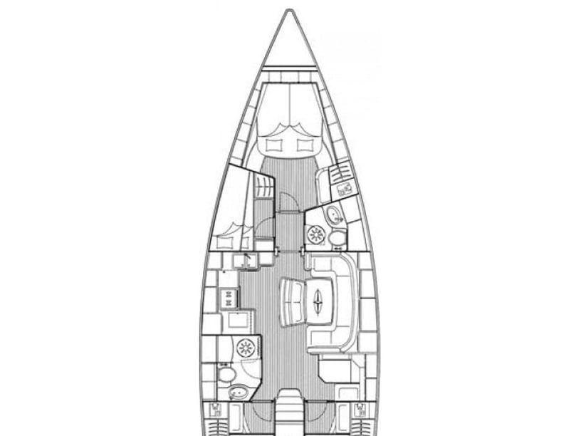 San Vincenzo Zeilboot Cabine 4  9  slaapplaatsen 9  gasten 14.4 m Lijstnummer: #24655 3