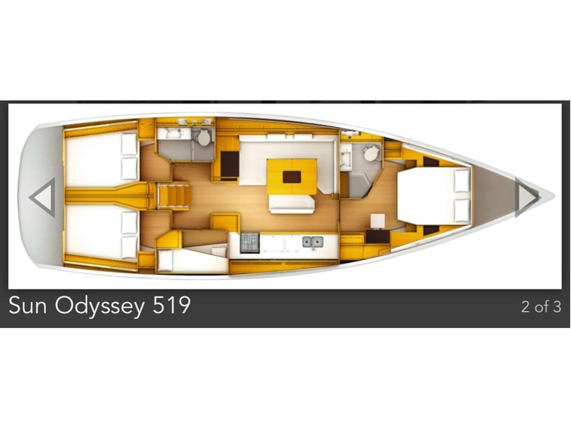 Mykonos Sailboat 4 cabin 11 berths 11 guests 15.55 m Listing Number: #24659 3