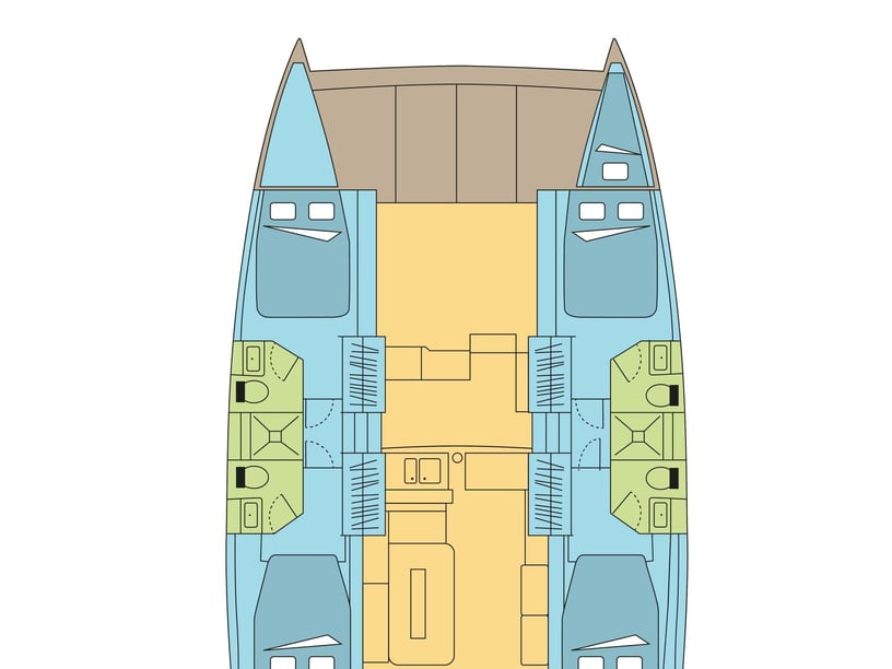 Nydri Catamarano cabina 6  cuccette 12  12  ospiti 12.85 m Numero dell'inserzione: #24660 3