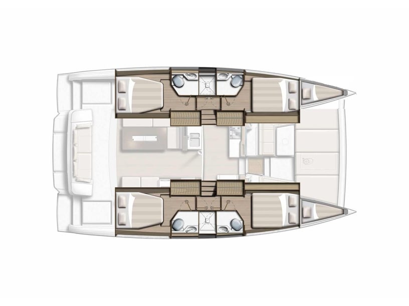 Nydri Catamarano cabina 6  cuccette 12  12  ospiti 12.85 m Numero dell'inserzione: #24660 3