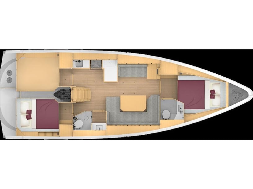 Grimaud Velero Cabina 3  6  literas 6  invitados 12.38 m Número de anuncio: #24721 3