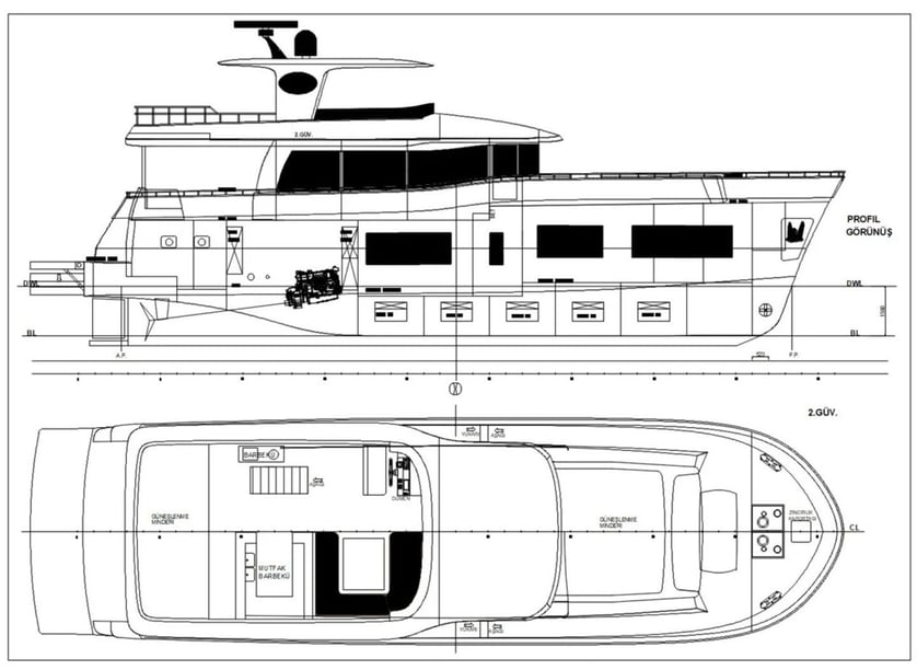 Gocek Motor Yacht 4 cabin 9 berths 9 guests 26 m Listing Number: #24732 3