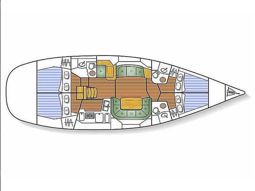 San Vincenzo Zeilboot Cabine 4  8  slaapplaatsen 8  gasten 14.98 m Lijstnummer: #24800 3