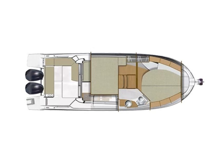 Sukošan Motorboat 2 cabin 4 berths 4 guests 9.18 m Listing Number: #24875 3