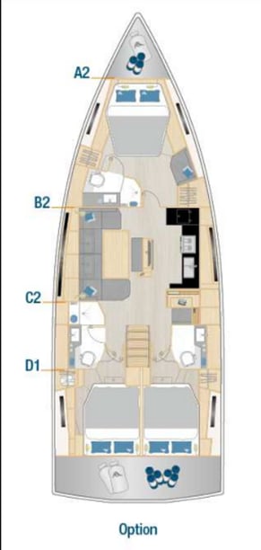 Castiglioncello Barca a vela cabina 3  cuccette 8  8  ospiti 14.6 m Numero dell'inserzione: #25202 3