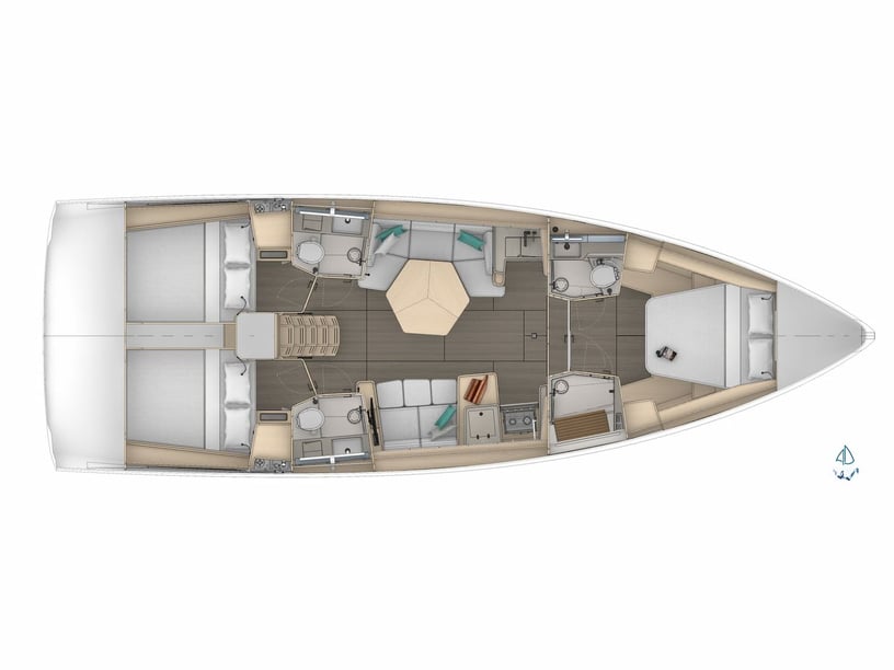 St. George's Segelboot 3 Kabine 6 Liegeplätze 6 Gäste 13.65 m Nummer des Inserats: #25208 5