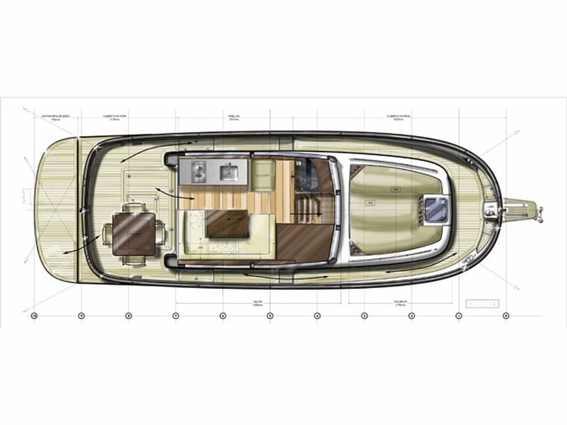 Sitges - Barcelone Bateau à moteur Cabine 2  Couchettes 4  Invités 10  10.53 m Numéro de l'annonce: #25257 5