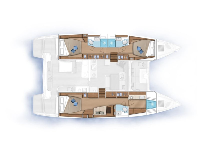 Paros Catamaran 4 cabin 8 berths 12 guests 13.99 m Listing Number: #25282 4