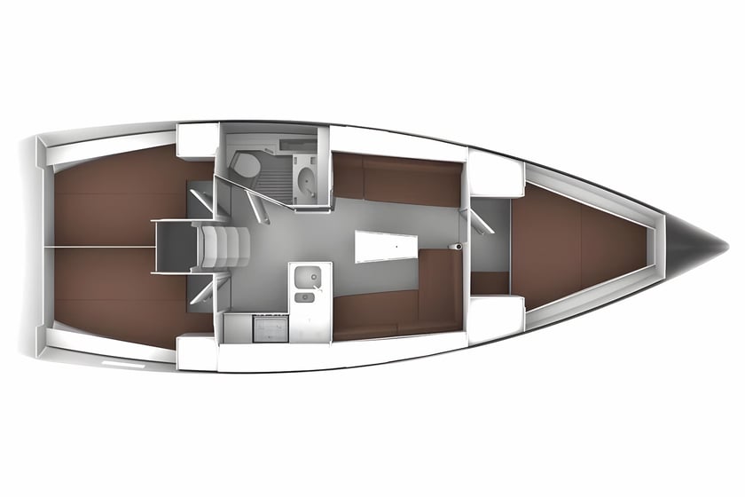 Göteborg Sailboat 3 cabin 7 berths 7 guests 11.33 m Listing Number: #2533 2