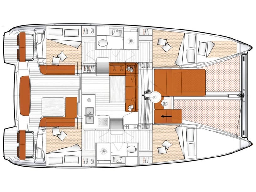 Portoferraio Katamaran 6 Kabine 12 Liegeplätze 12 Gäste 11.33 m Nummer des Inserats: #25445 5