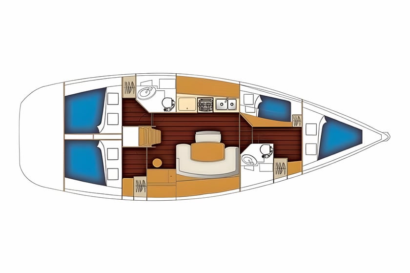 Tallinn Zeilboot Cabine 4  9  slaapplaatsen 9  gasten 13.11 m Lijstnummer: #2547 2