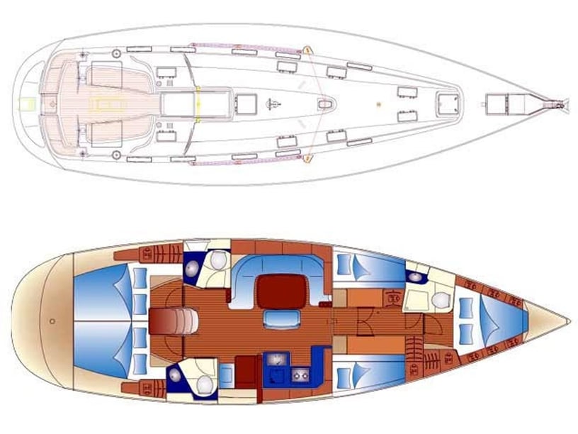 Nydri Sailboat 5 cabin 11 berths 11 guests 15.4 m Listing Number: #25538 5
