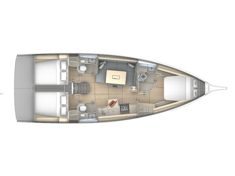 Palermo Segelboot 3 Kabine 6 Liegeplätze 6 Gäste 12.75 m Nummer des Inserats: #25604 4