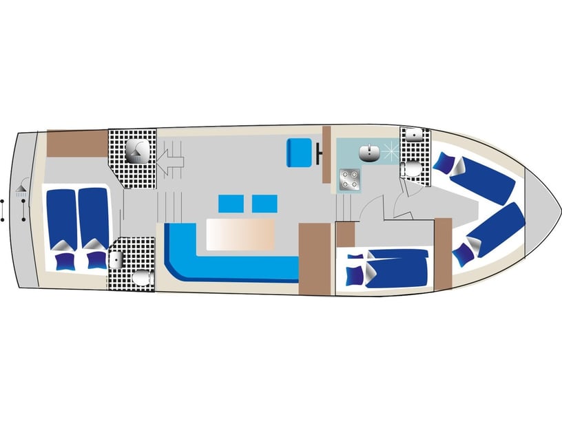 Rechlin Motorboot Cabine 3  6  slaapplaatsen 6  gasten 11.8 m Lijstnummer: #25697 5
