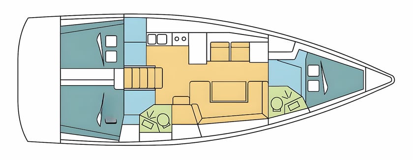 Palma de Mallorca Barca a vela cabina 3  cuccette 8  8  ospiti 12.43 m Numero dell'inserzione: #2570 2