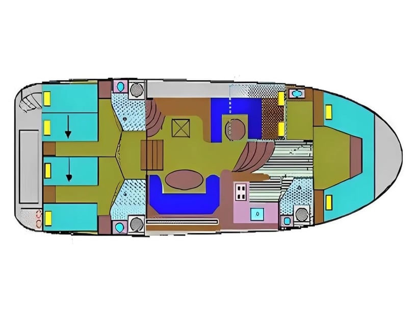 Woudsend Motorboot Cabine 4  8  slaapplaatsen 8  gasten 14.1 m Lijstnummer: #25727 4