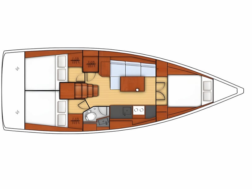 Palma de Mallorca Zeilboot Cabine 3  6  slaapplaatsen 6  gasten 11.5 m Lijstnummer: #2574 2