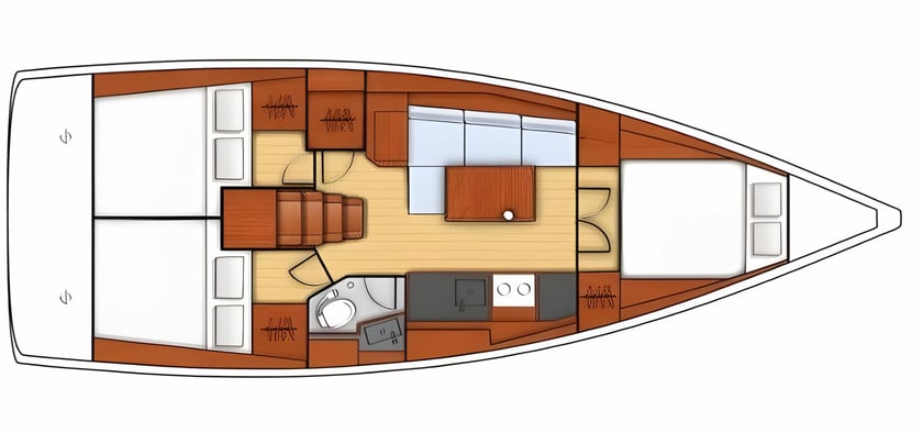 Barcelona Segelboot 3 Kabine 6 Liegeplätze 6 Gäste 11.5 m Nummer des Inserats: #2577 2