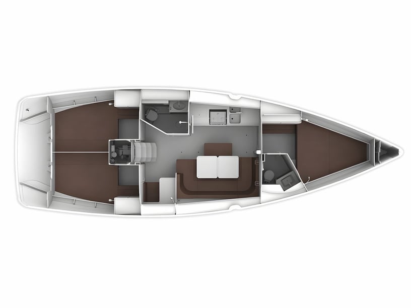 Lemmer Zeilboot Cabine 3  7  slaapplaatsen 7  gasten 12.55 m Lijstnummer: #259 2