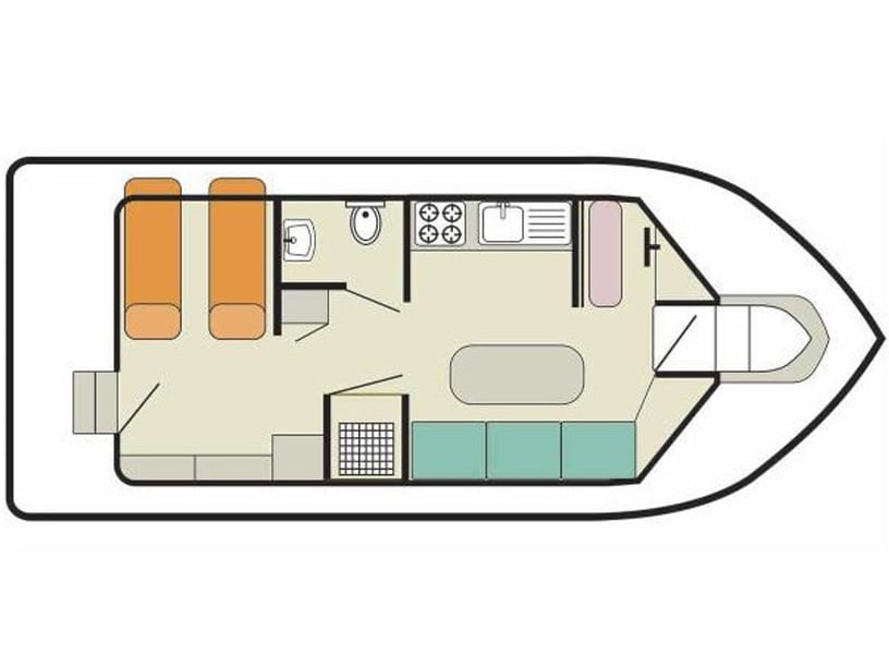 Douelle Motorboot 1 Kabine 4 Liegeplätze 4 Gäste 8.8 m Nummer des Inserats: #26049 5