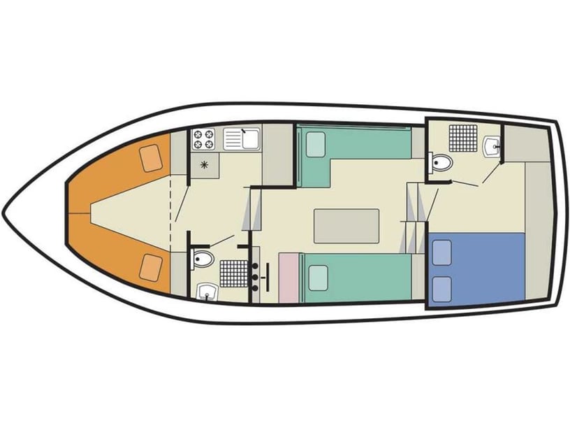 Portumna Motorboat 2 cabin 6 berths 6 guests 9.8 m Listing Number: #26074 3