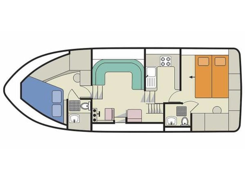Portiragnes Bateau à moteur Cabine 2  Couchettes 6  Invités 6  9 m Numéro de l'annonce: #26284 5