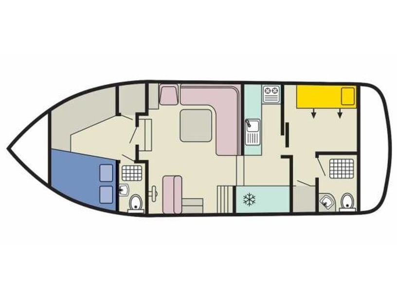 Saint-Jean-de-Losne Motorboat 2 cabin 4 berths 4 guests 11.35 m Listing Number: #26435 4