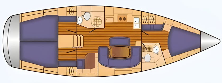 Palma de Mallorca Zeilboot Cabine 3  6  slaapplaatsen 6  gasten 12.35 m Lijstnummer: #267 2