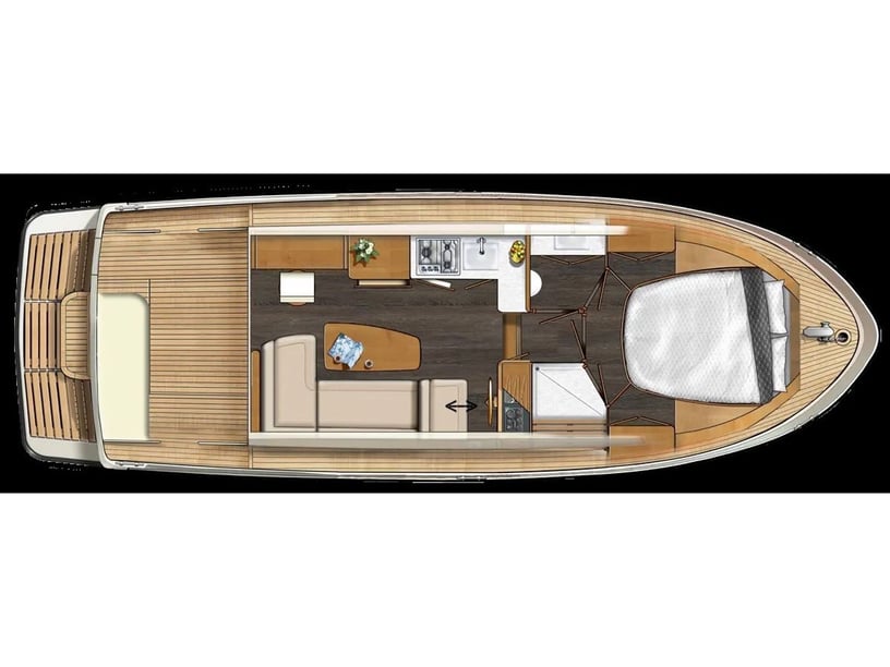 Mirow Motorboat 1 cabin 2 berths 4 guests 9.35 m Listing Number: #26954 3